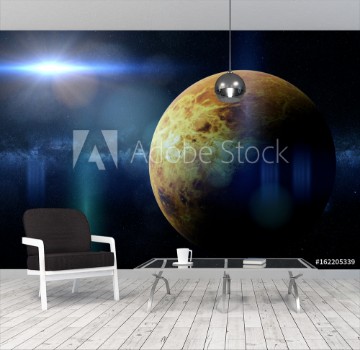 Bild på Planet Venus in front of the Milky Way galaxy and the close Sun